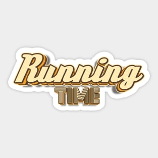 Running Time typography Sticker